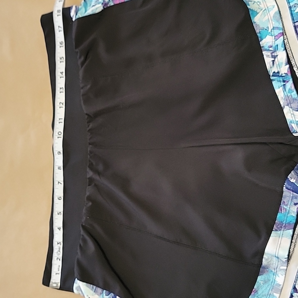 Tek Gear Size XL Black with Blue & Purple Exercise, Running Shorts, Gently Used - Picture 3 of 9